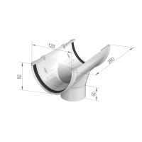 Воронка желоба ТехноНиколь ПВХ, черный Воронка желоба ТехноНиколь ПВХ, черный