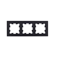 Рамка 3-местная IEK BRITE РУ-3-БрЧ черный (BR-M32-K02), Китай