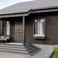 Фасадные панели ТехноНиколь Оптима, Камень, темно-коричневый