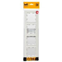 Рамка 4-местная IEK BRITE РУ-4-БрЧ белый (BR-M42-K01), Китай