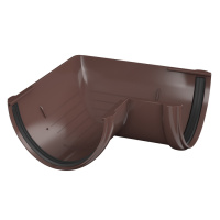 Угол желоба 90° ТехноНиколь ПВХ, коричневый Угол желоба 90° ТехноНиколь ПВХ, коричневый