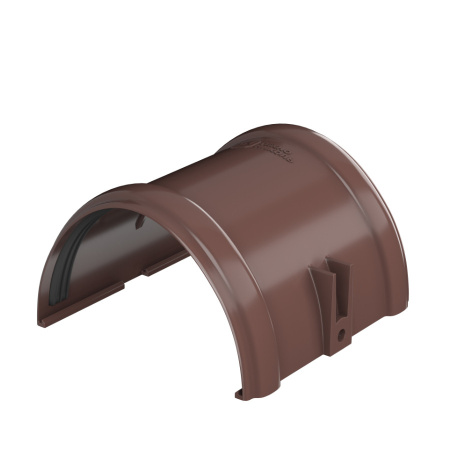 Соединитель желоба ТехноНиколь ПВХ, коричневый