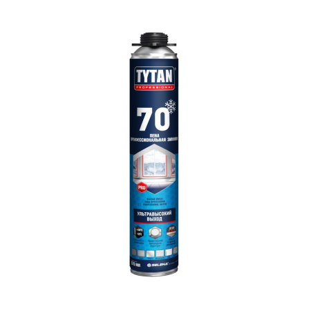 Пена монтажная TYTAN Professional 70 зимняя под пистолет 870 мл. РФ