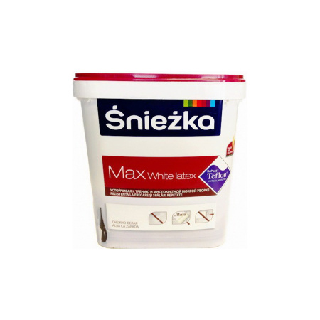 Краска Sniezka MAX WHITE LATEX белая внутр. 5л. РП