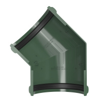 Угол желоба 135° ТехноНиколь ПВХ, зеленый Угол желоба 135° ТехноНиколь ПВХ, зеленый