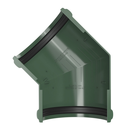 Угол желоба 135° ТехноНиколь ПВХ, зеленый Угол желоба 135° ТехноНиколь ПВХ, зеленый
