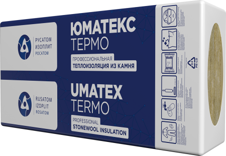 Минеральная вата Umatex Termo Linio 15 20x600х1200мм. (7,2 м.кв). РФ 