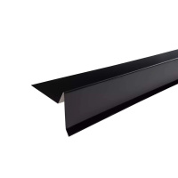 Планка торцевая ТехноНиколь 75*25*65*5*2000мм, черный (RAL 9005)