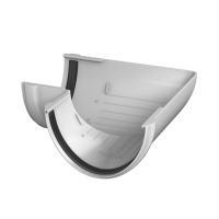 Угол желоба 90° ТехноНиколь ПВХ, белый Угол желоба 90° ТехноНиколь ПВХ, белый