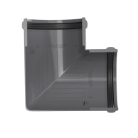 Угол желоба 90° ТехноНиколь ПВХ, серый Угол желоба 90° ТехноНиколь ПВХ, серый