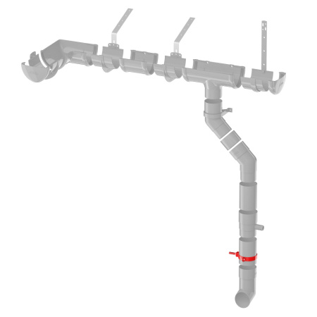 Хомут трубы универсальный ТехноНиколь ПВХ L=140мм, серый
