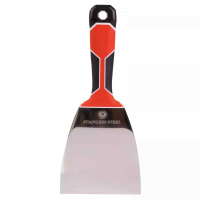 Шпатель малярный закаленная нерж.сталь 100мм с эргономичной трехкомп. ручк. /124010-3K/ Olejnik