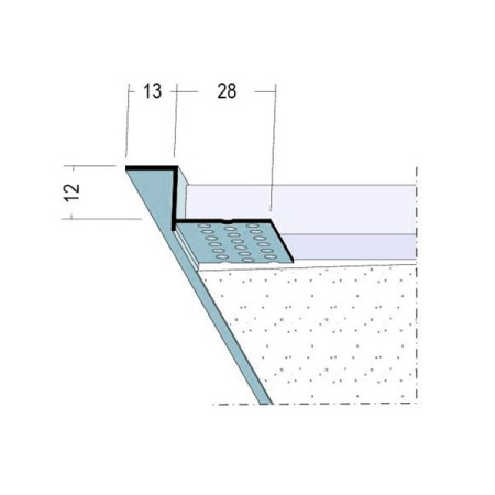Профиль теневой ПВХ 28x12x13мм L-3,05м белый. РФ (1712)