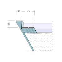 Профиль теневой ПВХ 28x12x13мм L-3,05м белый. РФ (1712)