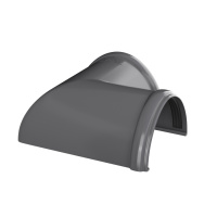 Угол желоба 90° ТехноНиколь ПВХ, серый Угол желоба 90° ТехноНиколь ПВХ, серый