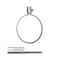 Хомут трубы ТехноНиколь ПВХ L=140, металлический, серый Хомут трубы ТехноНиколь ПВХ L=140, металлический, серый