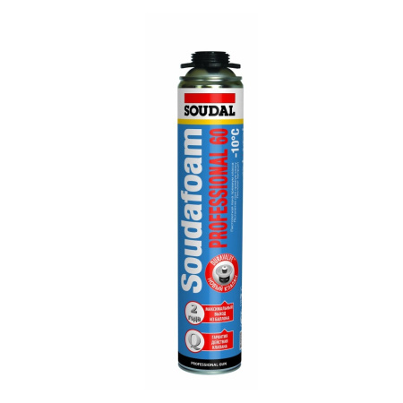 Пена монтажная Soudal Soudafoam 60 зимняя под пистолет 750 мл. Бельгия