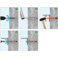 Дюбель рамный RD-H 10х180 с шурупом. Нейлон. ЕКТ. РБ