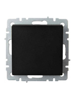 Выключатель 1-клавишный проходной IEK BRITE 10А ВС10-1-6-БрЧ черный (BR-V12-0-10-K02), Китай