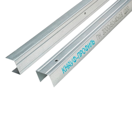 Профиль UW 3000x50x40x0.6 мм Knauf для гипсокартона направляющий (ПН),  РФ
