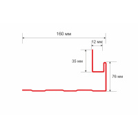 Планка околооконная ТехноНиколь Оптима, каштан, 3м.