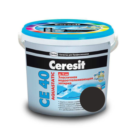 CERESIT CE 40 aquastatic Композиция для заполнения швов НВ, эластичная черный (18) (Беларусь) 2 кг