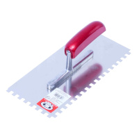 Терка для плитки нерж. 270мм зуб 8x8мм ручка дер. /127128E8/ Olejnik Терка для плитки нерж. 270мм зуб 8x8мм ручка дер. /127128E8/ Olejnik