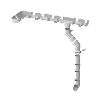 Хомут трубы универсальный ТехноНиколь Оптима L=140мм (D120/80), белый
