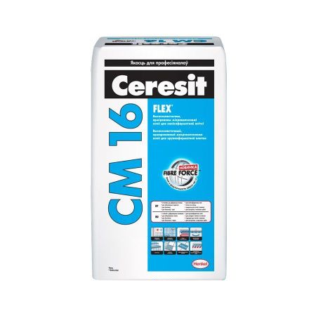Клей для плитки Ceresit CM 16 Flex высокоэластичный повышенной фиксации, 25кг. РБ