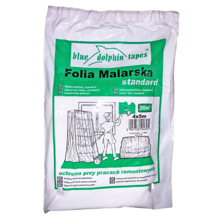 Укрывочная плёнка  4,5 мкм. 4х5м. Folia Standart Blue Dolphin. Польша