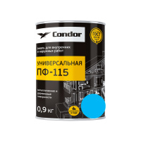 Эмаль КОНДОР ПФ-115 голубой 0,9кг. ГОСТ РБ