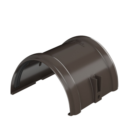 Соединитель желоба ТехноНиколь ПВХ, темно-коричневый