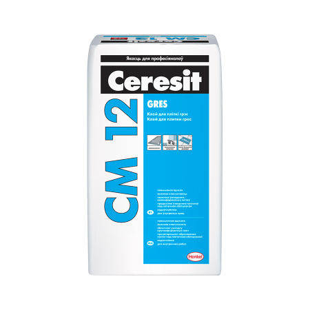 Клей для плитки Ceresit CM 12 для грэса и крупноформатной плитки, 25кг. РБ