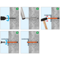 Дюбель рамный RD-H 10х200 с шурупом. Нейлон. ЕКТ. РБ