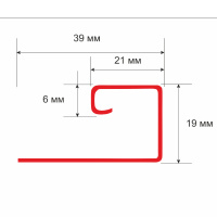 J-профиль ТехноНиколь Оптима, мелисса, 3м.