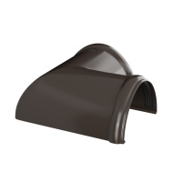 Угол желоба 90° ТехноНиколь ПВХ, темно-коричневый Угол желоба 90° ТехноНиколь ПВХ, темно-коричневый