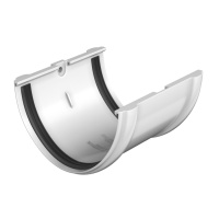 Соединитель желоба ТехноНиколь ПВХ, белый Соединитель желоба ТехноНиколь ПВХ, белый