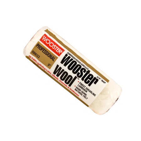 Валик Wooster Длина 22,86см. Ворс 9,5мм. Wool 9" 3/8" США