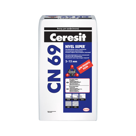 Самонивелир Ceresit CN 69 М200 (слой 2-15мм), цементный, 25кг. РБ