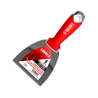 Шпатель малярный 102мм (4'') углеродистая сталь с мягкой рукояткой. LEVEL5. Польша /5-150/