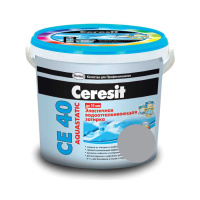 CERESIT CE 40 aquastatic Композиция для заполнения швов НВ, эластичная антрацит (13) (Беларусь) 5 кг