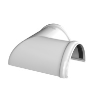 Угол желоба 90° ТехноНиколь ПВХ, белый Угол желоба 90° ТехноНиколь ПВХ, белый