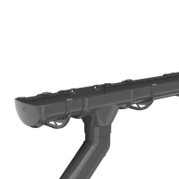 Комплект водосточной системы ТехноНиколь Оптима для ската 6м (труба 1.5м), серый Комплект водосточной системы ТехноНиколь Оптима для ската 6м (труба 1.5м), серый