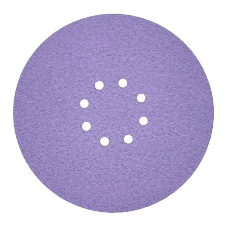 Круг шлифовальный БАЗ Purple line под липучку D225 P100 8отв. РФ.