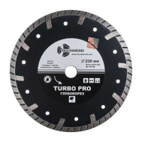 Диск (Круг) алмазный 230*22,23мм. Trio-Diamond Turbo Глубокорез. Китай. (TP156)