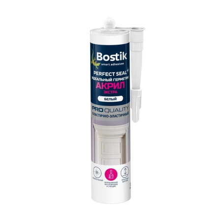 Герметик акриловый Bostik Perfect Seal Экстра белый 280мл. РФ