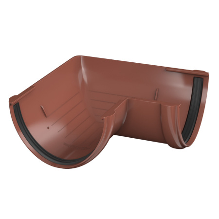 Угол желоба 90° ТехноНиколь ПВХ, красный Угол желоба 90° ТехноНиколь ПВХ, красный