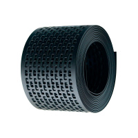 Лента карнизная вентиляционная Strotex 100мм x 5м ПВХ, черная. Польша Лента карнизная вентиляционная Strotex 100мм x 5м ПВХ, черная. Польша