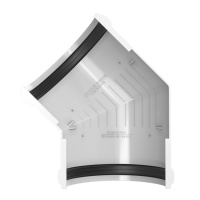 Угол желоба 135° ТехноНиколь ПВХ, белый Угол желоба 135° ТехноНиколь ПВХ, белый