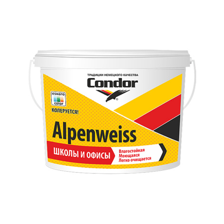 Краска Condor Alpenweiss TR в/д под колеровку стойкая к мытью 7,5л/10кг. РБ